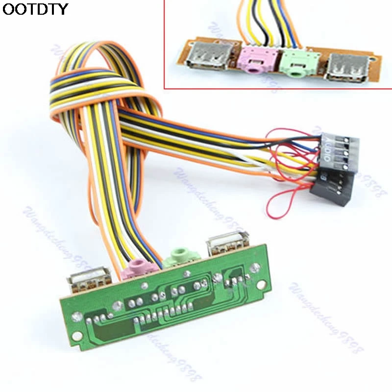 

Brand New PC Computer Case Front Panel USB Audio Port Mic Earphone Cable