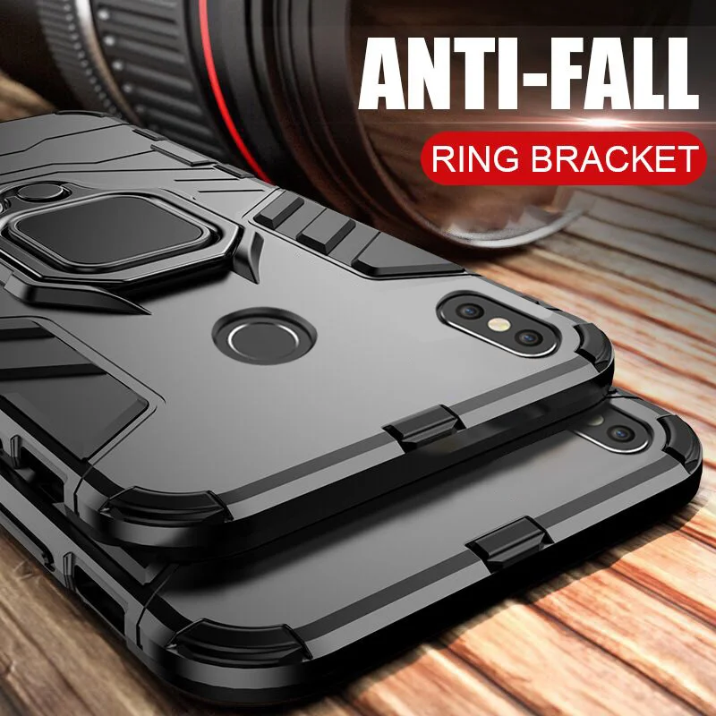 

ZNP Luxury Armor Phone Case For Xiaomi Mi 9T Redmi Note 5 7 Holder Ring Cover Case For Redmi K20 6 Pro Redmi 5 Plus Stand Case
