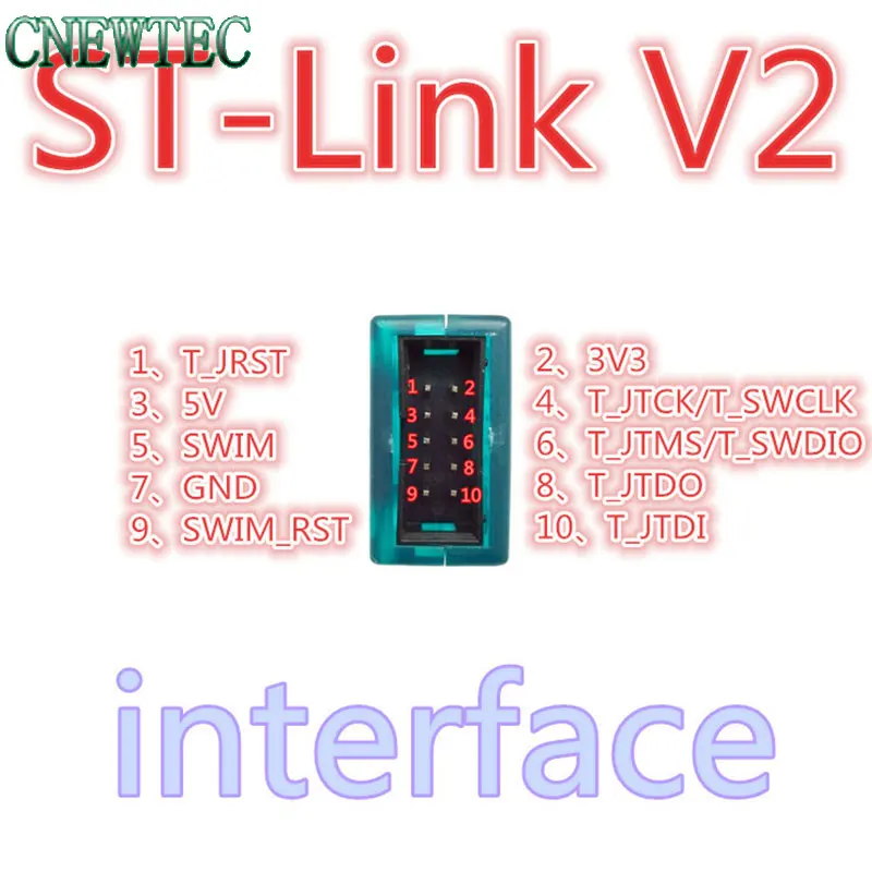 Программатор интерфейса ST Link st link V2 для STM8S STM8L STM32 1 комплект программатор