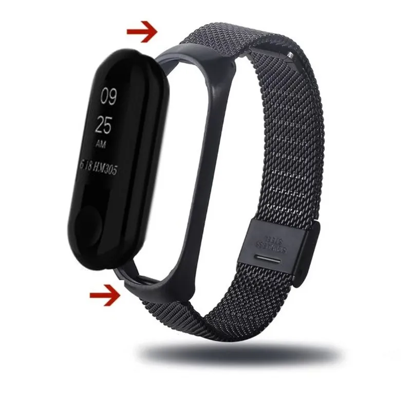 Новый стальной ремешок Greentiger для Xiaomi 3 4 умный Браслет сменный из нержавеющей
