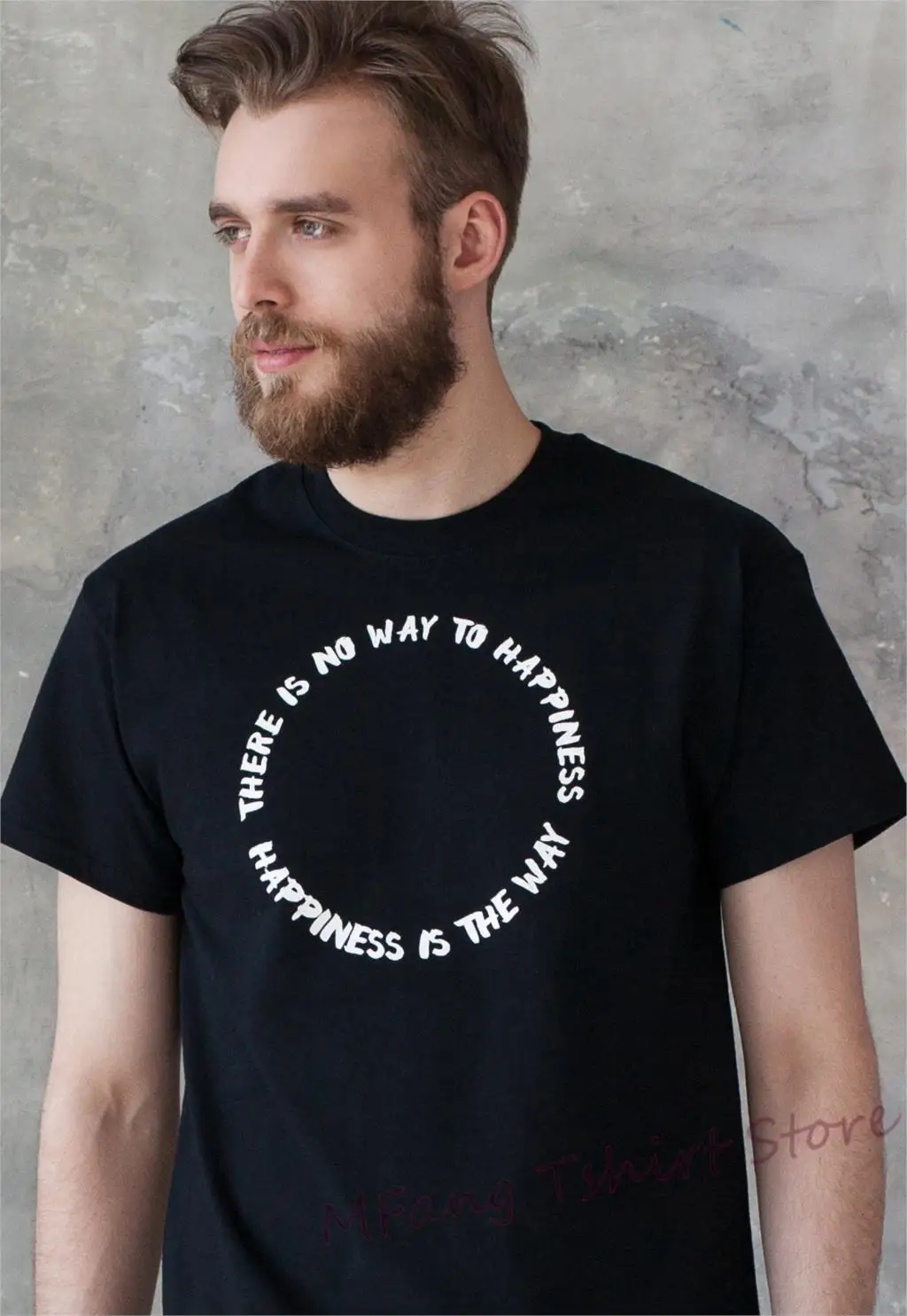 

Happiness Is The Way tshirt Inspirational Motivational Positive Quotes Peace Mindfulness Yoga Meditation Zen Buddha men Women
