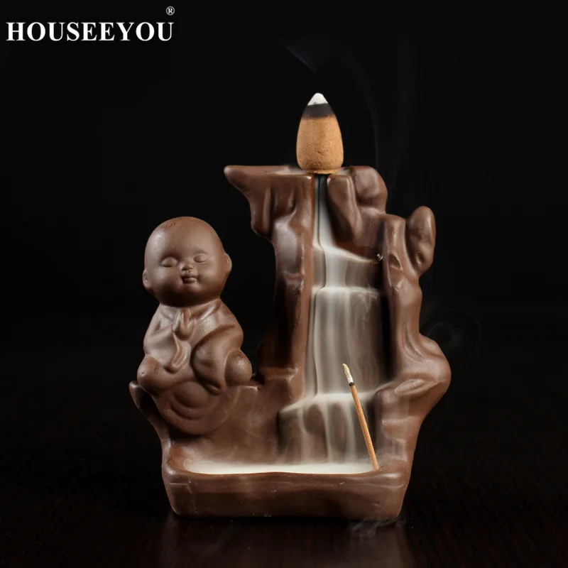Курильница HOUSEEYOU с изображением Будды керамическая курильница