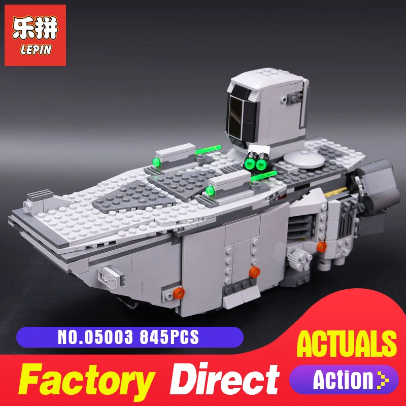 

Lepin 05003 Star 845Pcs Force Awakens First Order Transporter Toys Building Blocks model Educational toy LegoINGlys 75103 Wars
