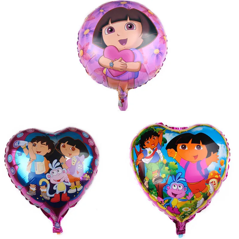 

1pcs Hot style hot 18 "DORA love adventure aluminum film balloons children cartoon birthday party decoration balloons