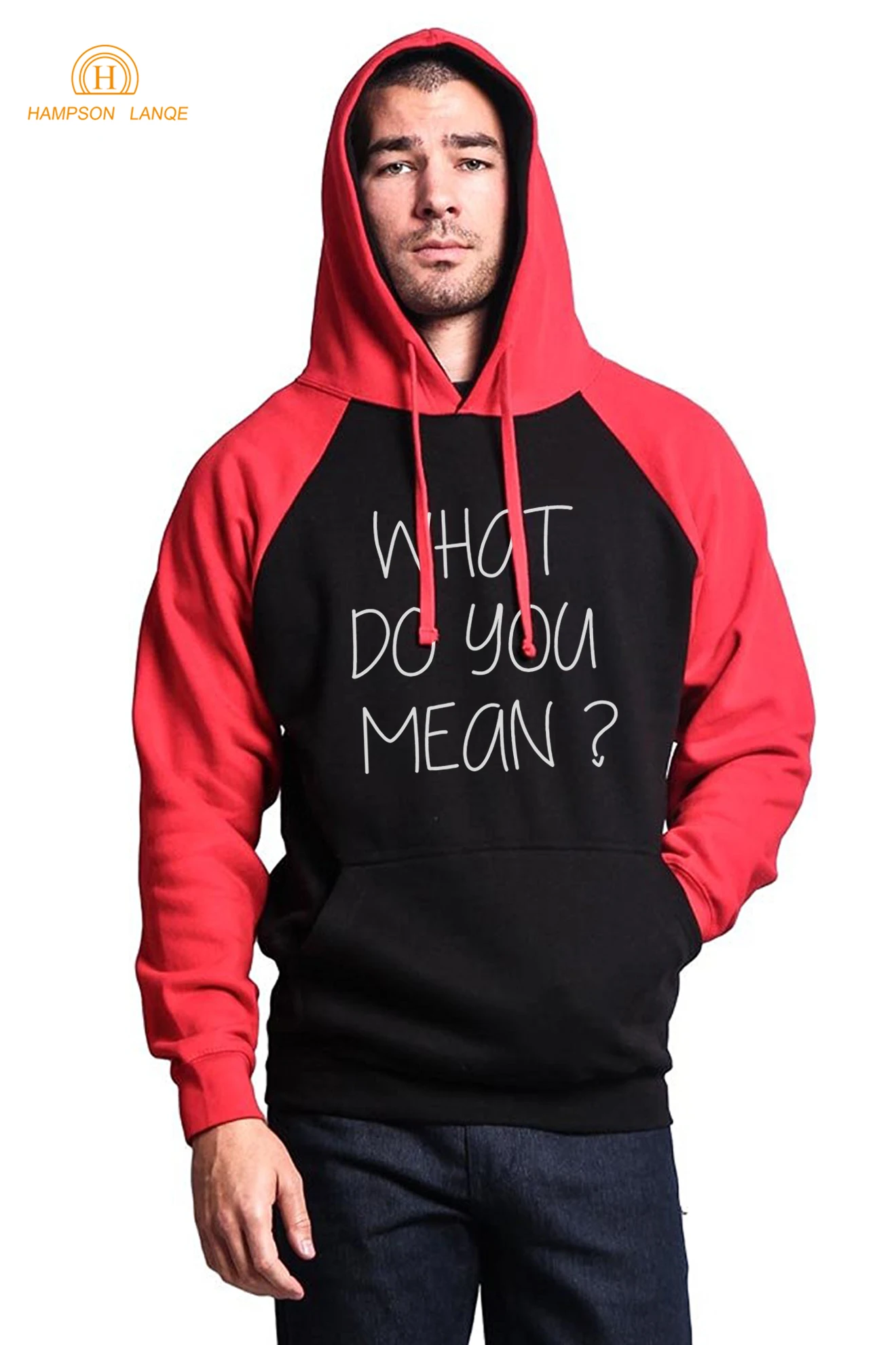 What Do You Mean Justin Bieber Hip Hop Raglan Hooded Men 2019 New Autumn Winter Warm Fleece Sweatshirt Brand Slim Fit Tracksuit