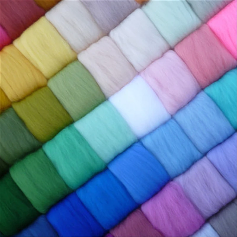 

3g Superfine Wool Roving DIY Needle Felted Wool Top Roving Dyed Spinning Wet Felting Fiber