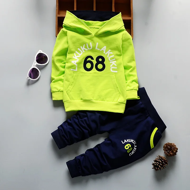 

2 Pcs Suits Toddler Tracksuit Autumn Baby Clothing Sets Children Boys Girls Fashion Brand Clothes Kids Hooded T-shirt And Pants
