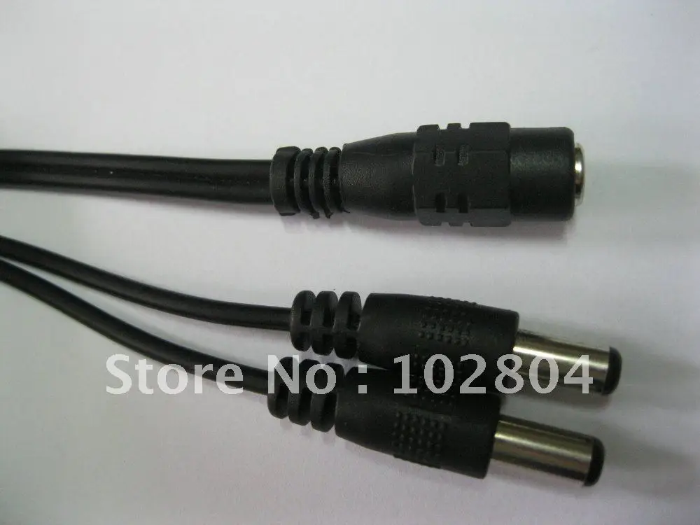 

2 Channel DC Power Spliter 1 Female to 2 Male for CCTV Camera 20cm 8inch High Quality Hot Sale 50 Pcs Per Lot