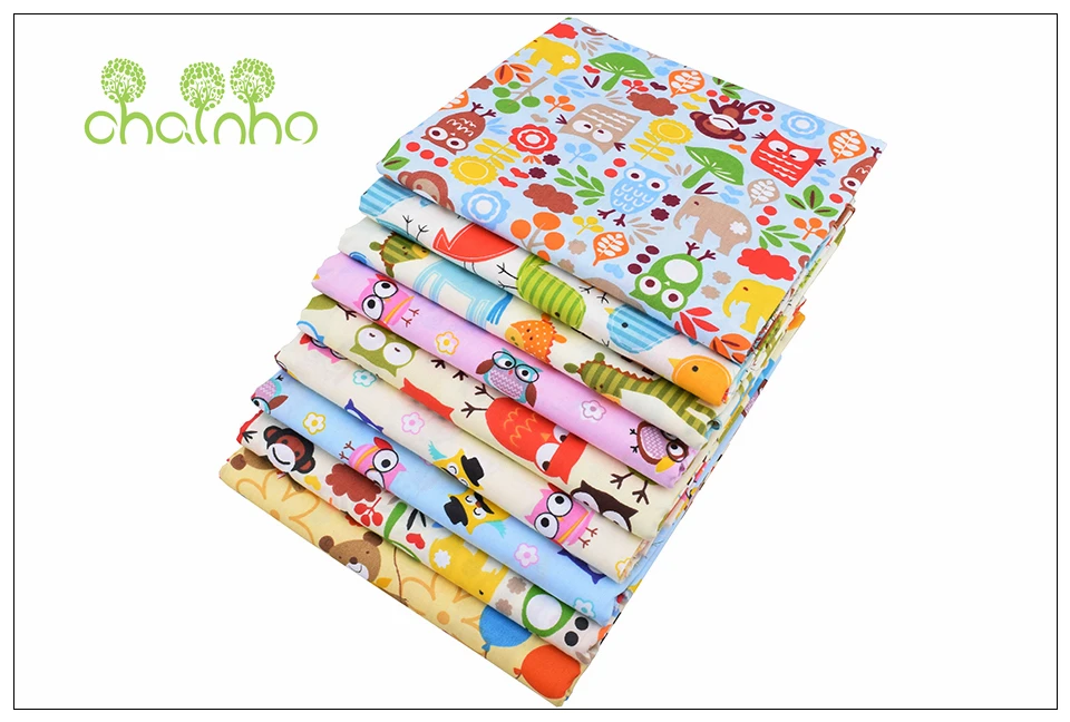 Chainho мультфильм печати саржа хлопчатобумажная ткань для DIY стеганое шитье/ткани ребенка и детей/простыня, подушки, занавески материал