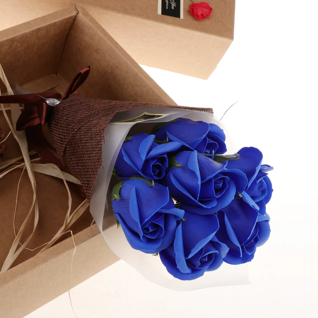 7pcs Soap Rose Flowers Box Birthday Creative Wedding Valentine Gift