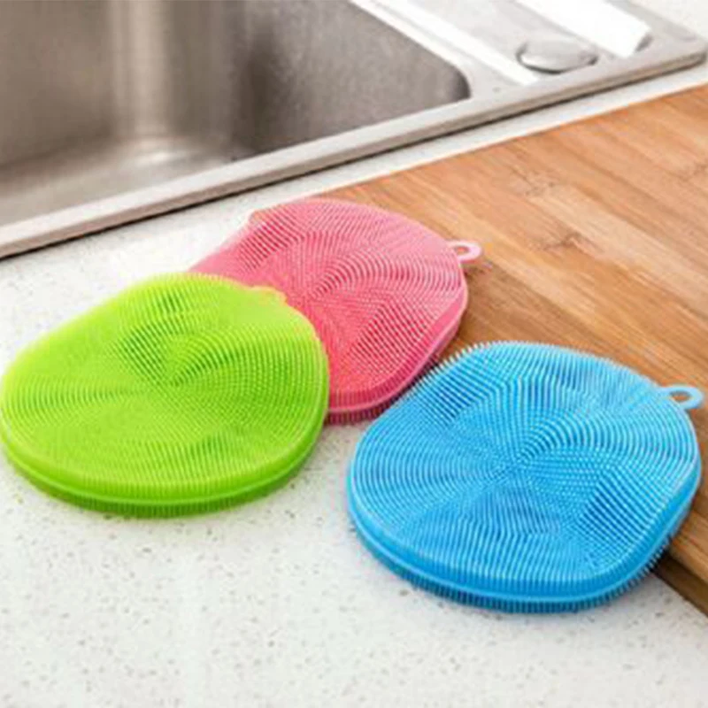 Многофункциональная щетка для чистки посуды, силиконовая чаша, чистка посуды, чистящие средства, Бытовая кухонная утварь
