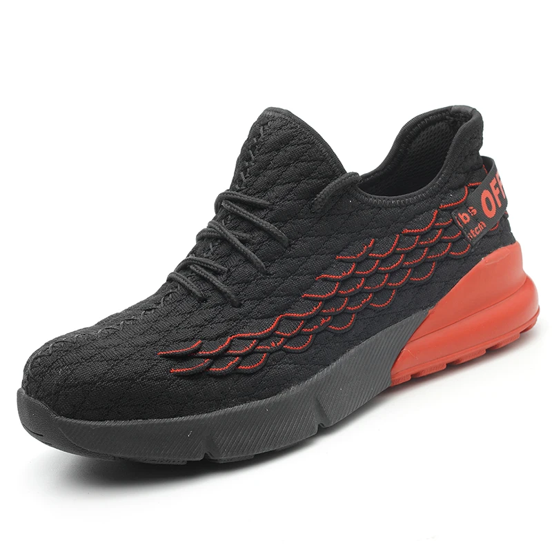 

high quality mens casual large size breathable mesh steel toe caps work safety shoes outdoors platform tooling security boots
