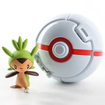 TAKARA TOMY POKEMON Pika Chespin Fennekin Froakie с шариком, коллекция детских игрушек - Цвет: Белый