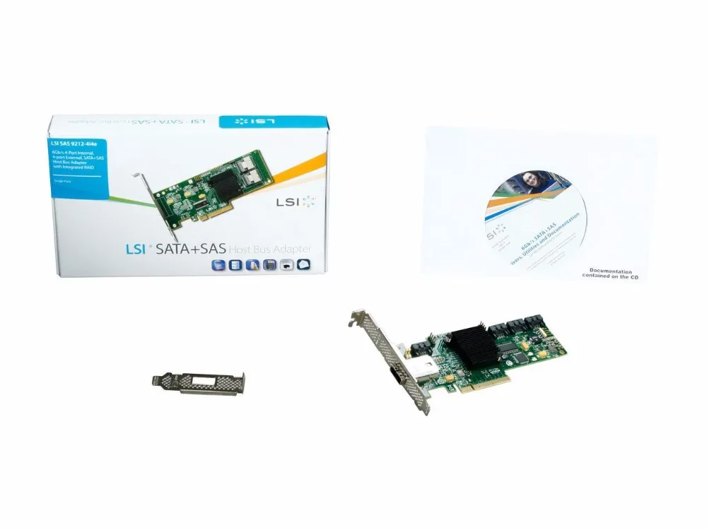 

LSI Logic LSI00192 SAS 9212-4i4e 8Port 6Gb/s SATA+SAS HBA Single Controller Card
