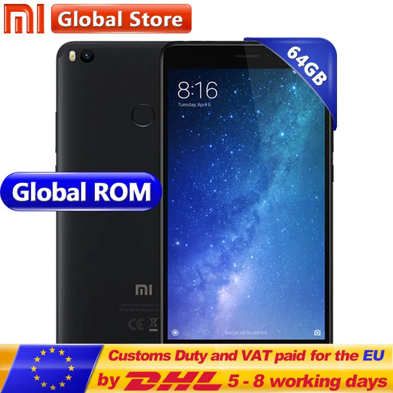 Original Xiaomi Mi Max 2 Max2 4GB 64GB Mobile Phone Snapdragon S625 ...