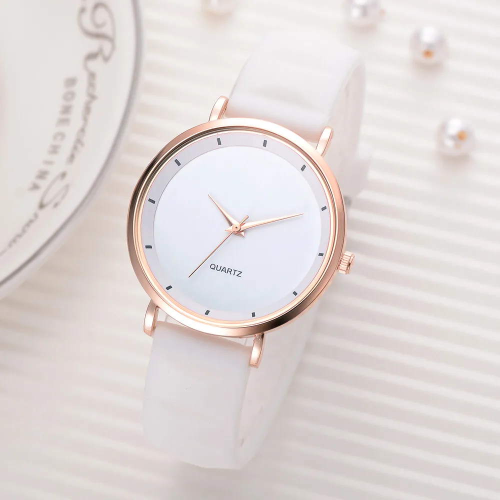 

Fashion Silicone Strap Quartz Casual Luxury Women's Ladies WristWatches Womens Simple Watch Gifts Ladies Clock reloj mujer S*65