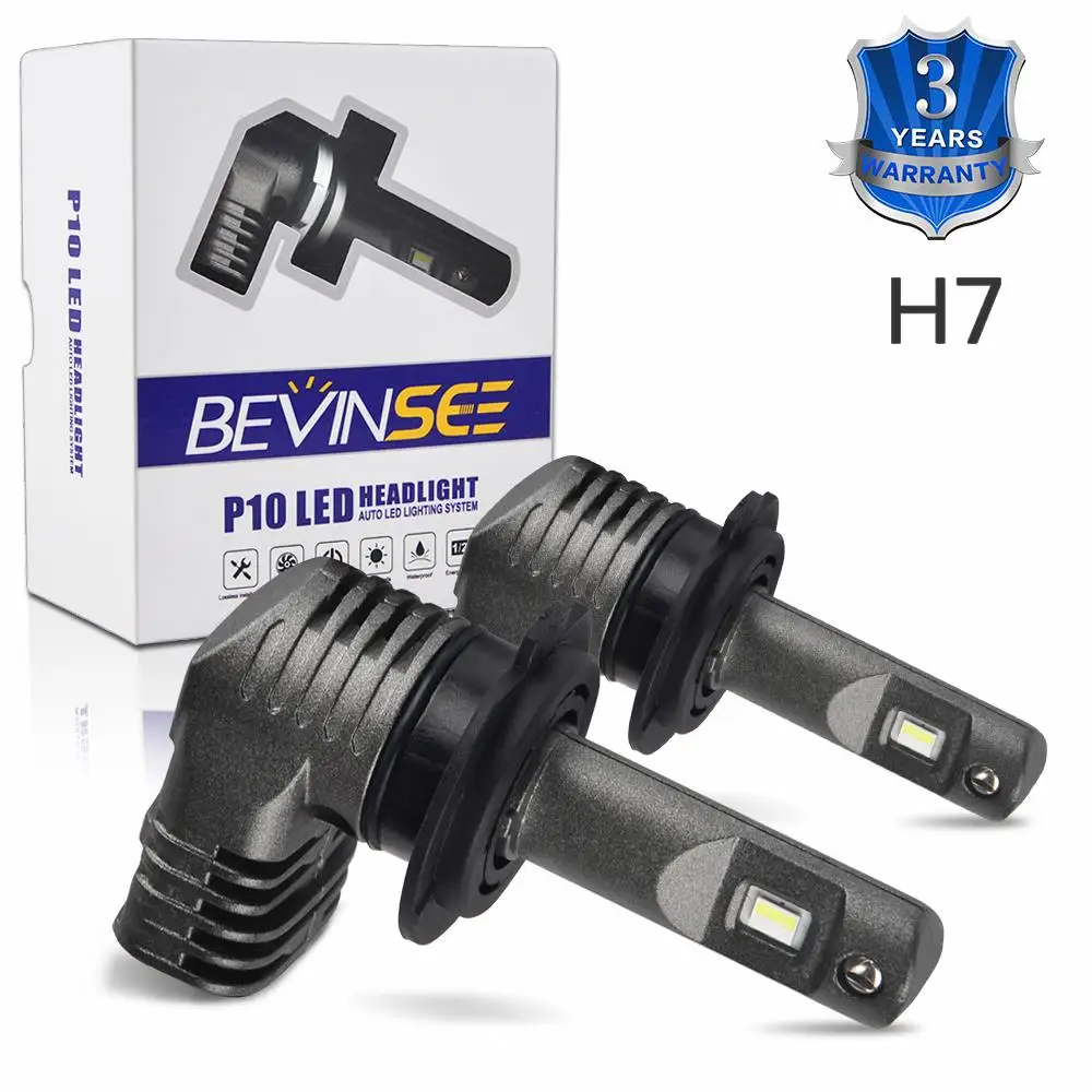 2PCS H7 Car Headlight For Audi A3 2015-2016High and Low Beam LED 6500K 50W Super White Bulbs
