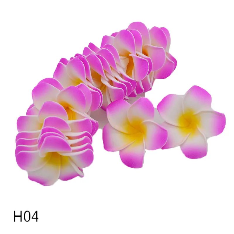 10 шт. 5 размеров PE поролоновая Плюмерия DIY искусственный венок Frangipani яйцо цветочные головки для свадебного декора Гавайские вечерние принадлежности - Цвет: H04