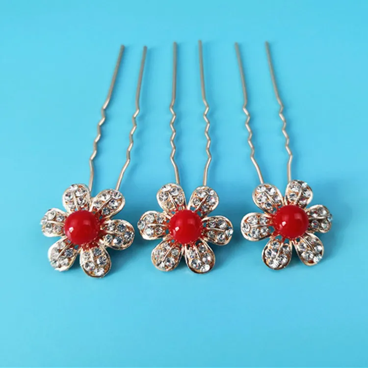 

20 Pcs Bride Bridal Wedding Hair Accessories Shiny Crystal Flower Rhinestone Hairpins hair Jewelry