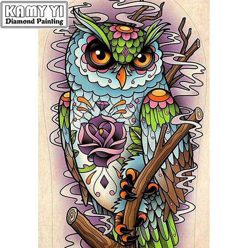 

Full Drill Square Diamond 5D DIY Diamond Painting"Cute owl"Diamond Embroidery Cross Stitch Rhinestone Mosaic Painting