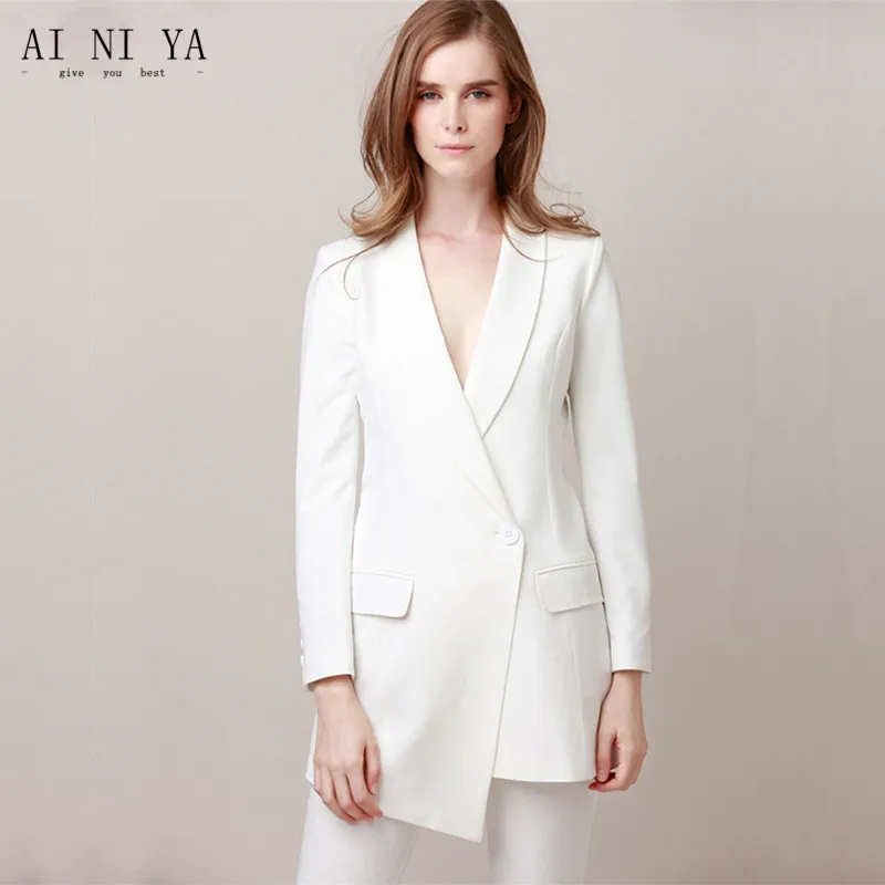 Costom Women Business Suits With Pants Slim Fit Pant Suits Female