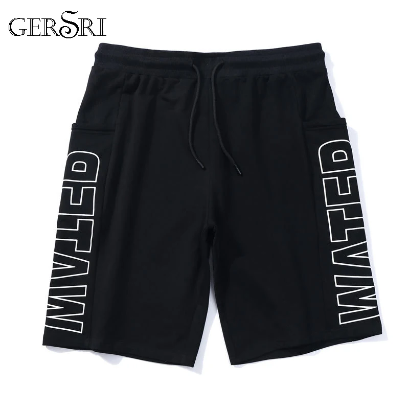 Gersri/мужские короткие шорты с эластичной резинкой на талии; черные повседневные короткие мужские брюки; большие размеры 6XL; спортивные брюки; свободные шорты для бега