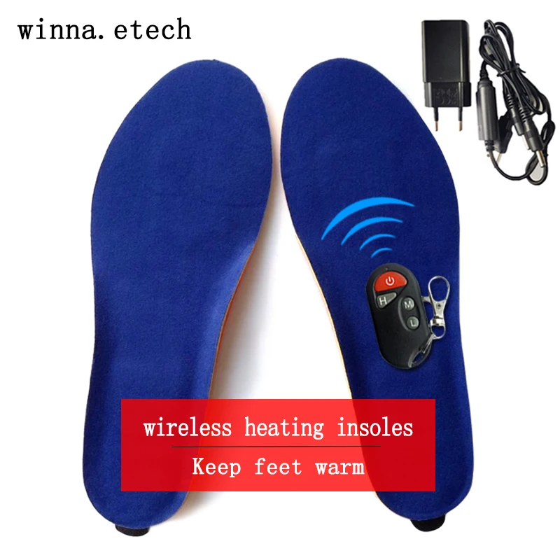 Winter Velvet Warm Heated Insoles power Remote insoles Thermal