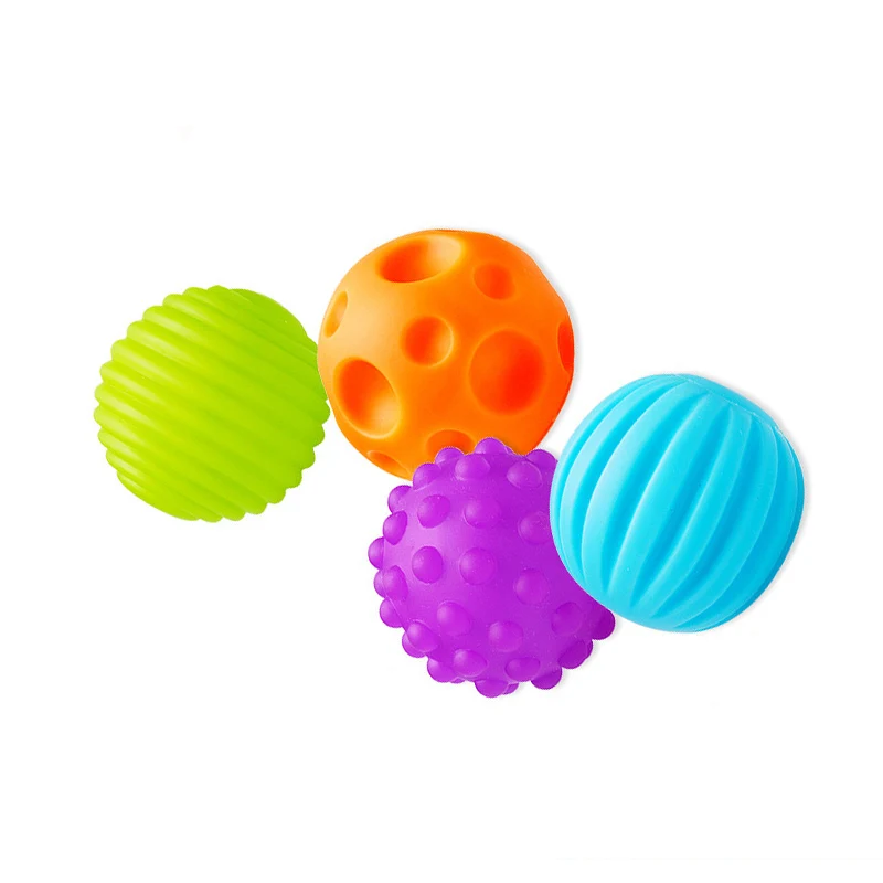 6 шт. детские резиновые игрушки, развивающие тактильные ощущения, текстурированные сенсорные игрушки, детские тренировочные мячи, Мягкая погремушка, Обучающие игрушки 4N