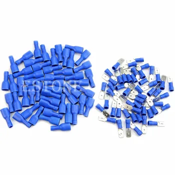 

New 100pcs Insulated Spade Electrical Crimp Wire Cable Connector Terminal Kit dropshipping