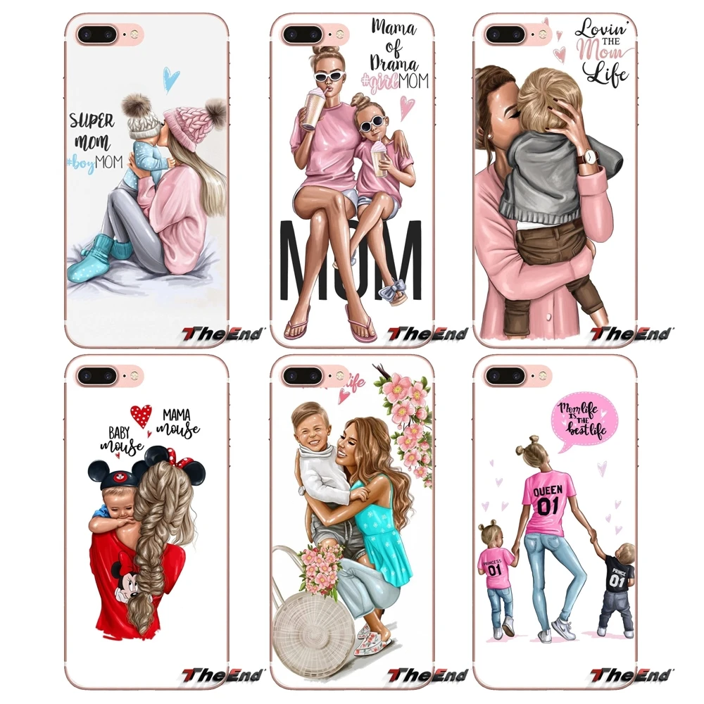 

Black Brown Hair Baby Mom Girl Queen Phone Shell Cases For Samsung Galaxy S3 S4 S5 Mini S6 S7 Edge S8 S9 S10 Plus Note 3 4 5 8 9