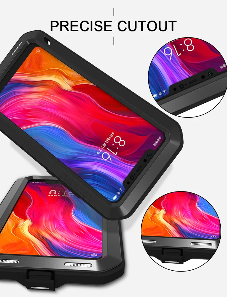 Алюминиевый металлический чехол LOVE MEI для Xiaomi Mi 8 мощный противоударный Mi8 M8 |