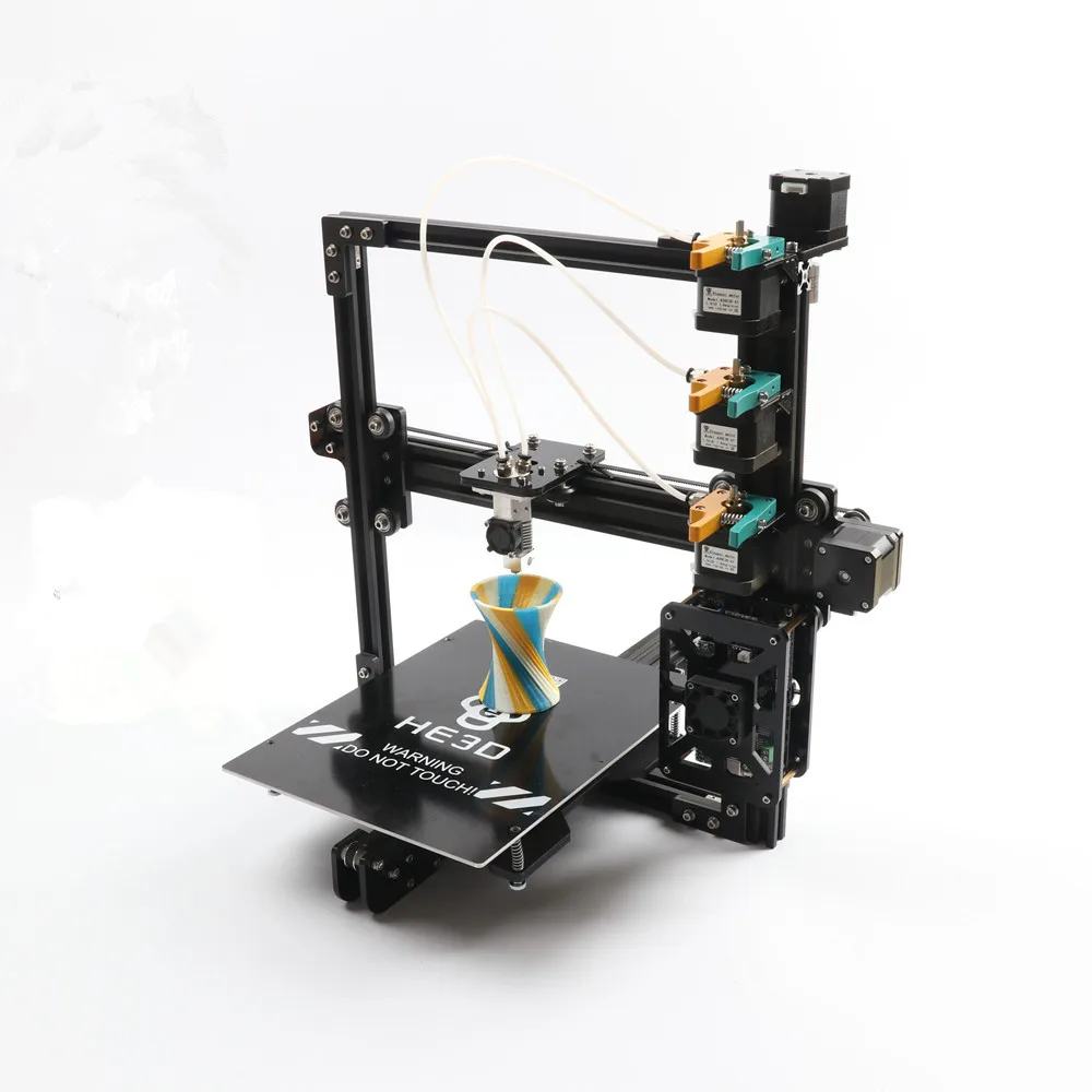 Новое обновление 24 В HE3D EI3 тройное сопло большой размер печати 3 в 1 Экструдер 3D принтер комплект с 2 рулонами нити