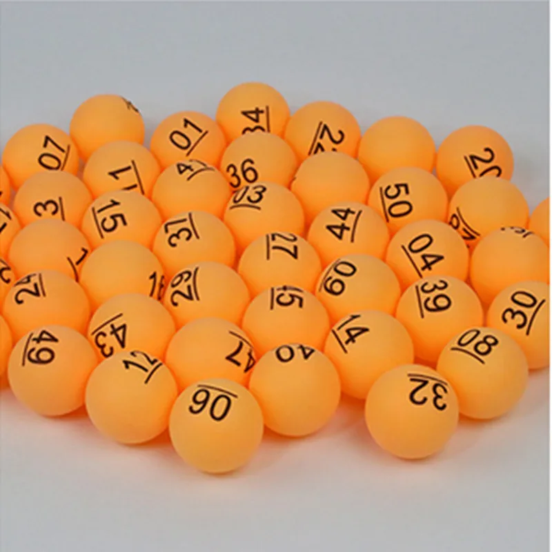 Huieson 50 шт./упак. Красочные развлечений шарики для пинг-понга с номером для настольного тенниса для лотерейный игровой рекламы 2,4 г