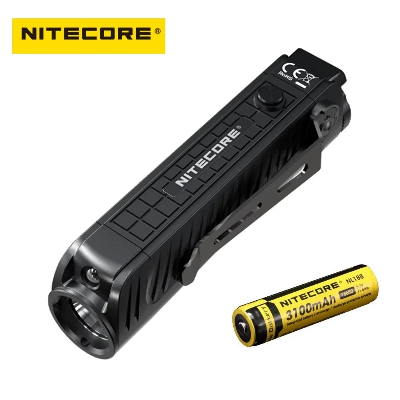 Nitecore P18 светодиодный фонарик Unibody Die-case футуристический CREE XHP35 HD 1800 люмен тактический фонарь с вспомогательным красным светом