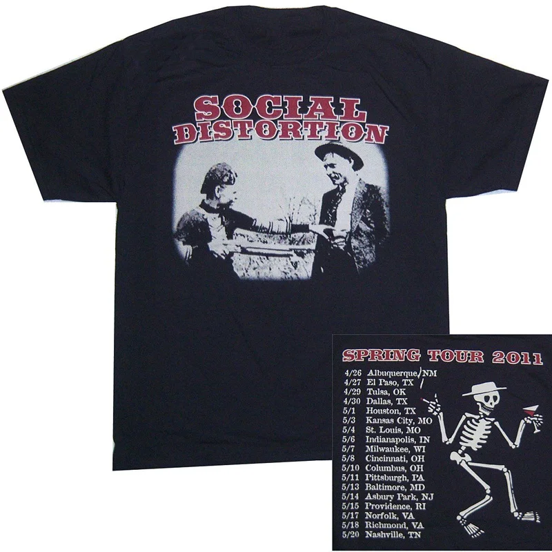 

Shirt Design Website Social Distortion Bonnie & Clyde "Spring Tour 2011" O-Neck Men Short Cotton Shirts