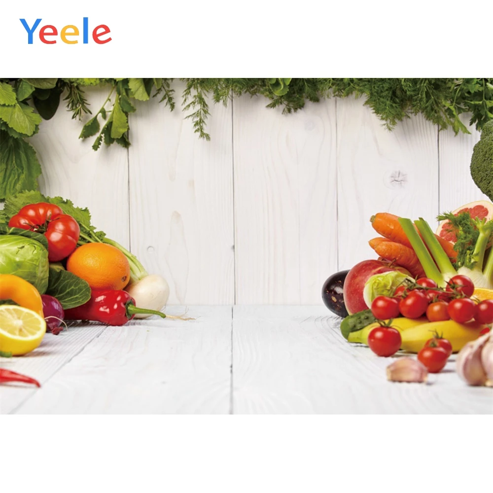 

Yeele Wallpaper Nice Vegetables Fruits Green Leaves Photography Backdrops Personalized Photographic Backgrounds For Photo Studio