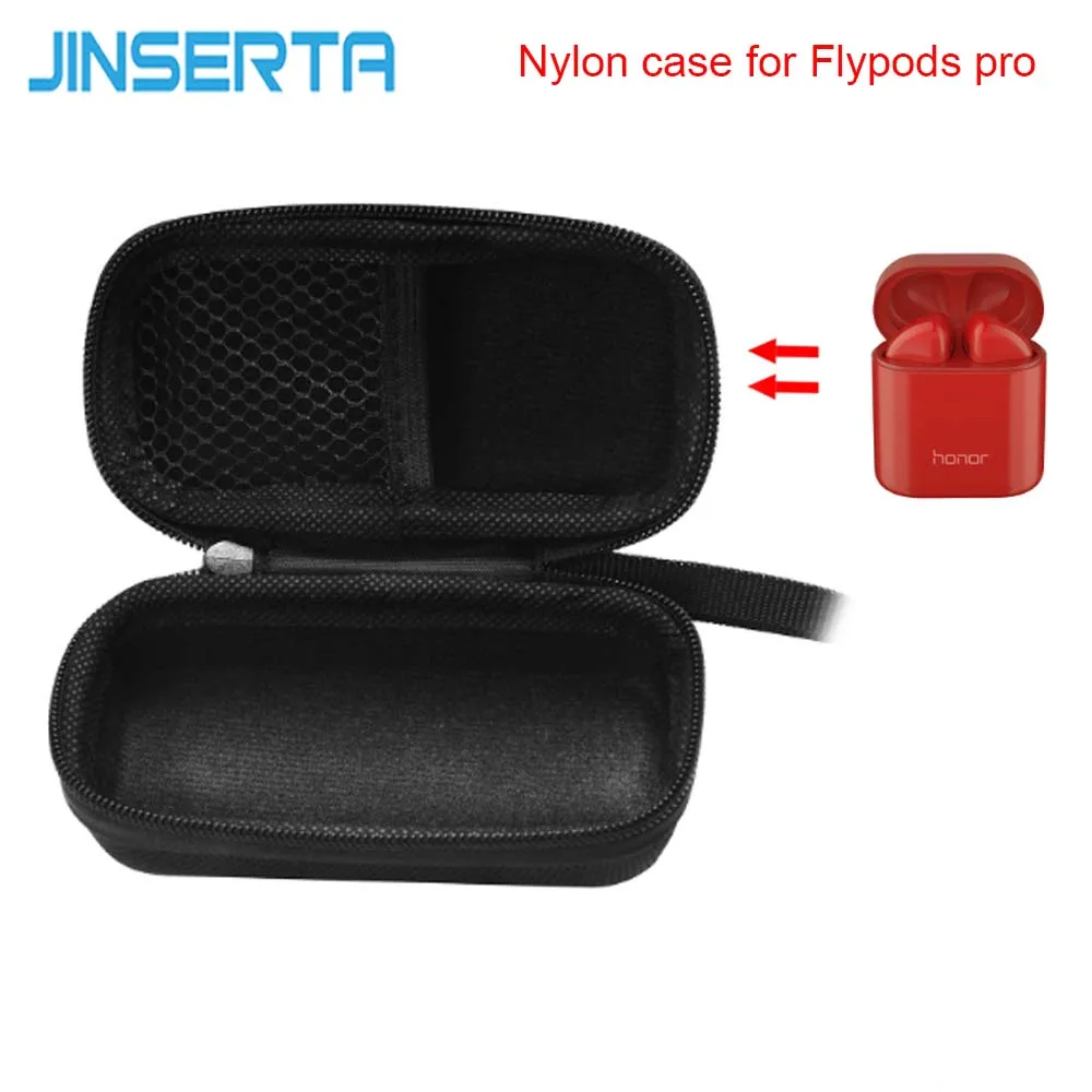 

JINSERTA Nylon Earphone Case for Flypods pro Portable Carry Bag Cover for Flypods PRO Wireless Headphones Charging Box