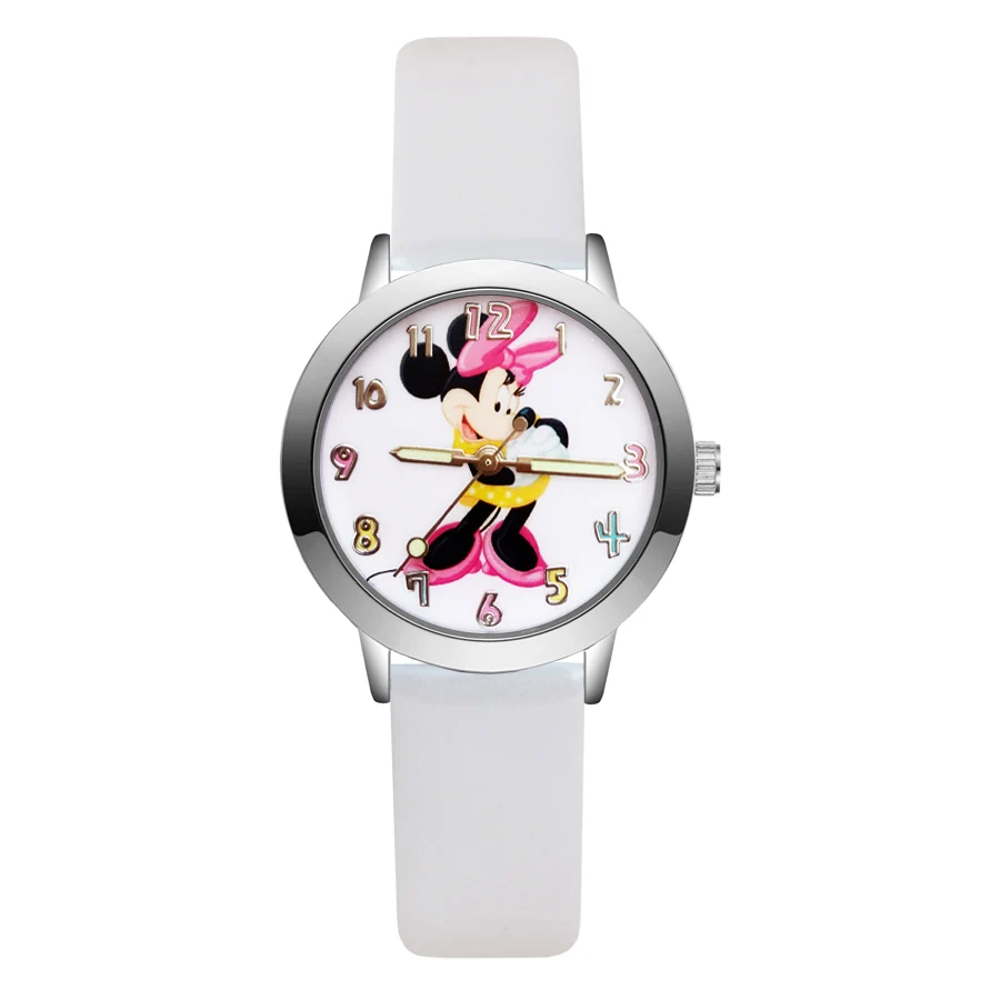 

Fashion Cute Mickey Minnie Mouse style Children's Watches Kids Student Girls Boys Quartz leather Wrist Watch Clcok JA123