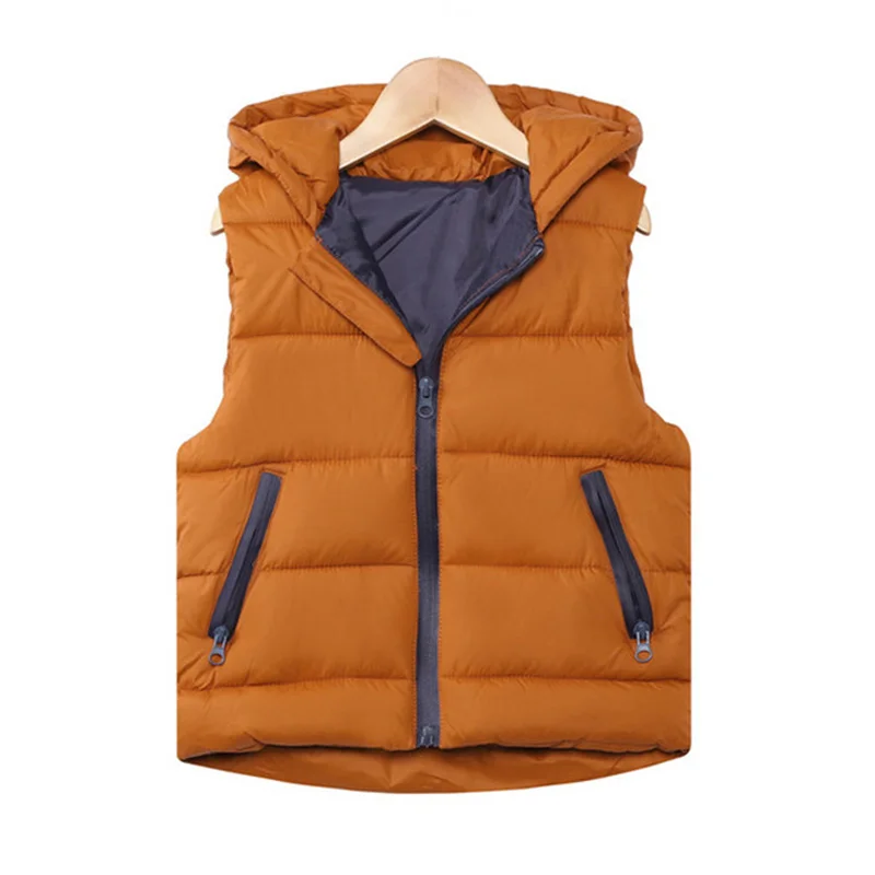 

Autumn Children Warm Vest Kids Thicken Waistcoat Kids Outerwear Vest Children Clothing Teenager Boys Girls Hooded Jackets Vest