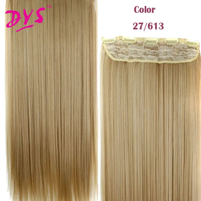 Deyngs 5 Clips Natural straight Clip In Hair Extention 24inch 34 Full Head Clip in HairPieces Long Fake False Synthetic Hair (11)