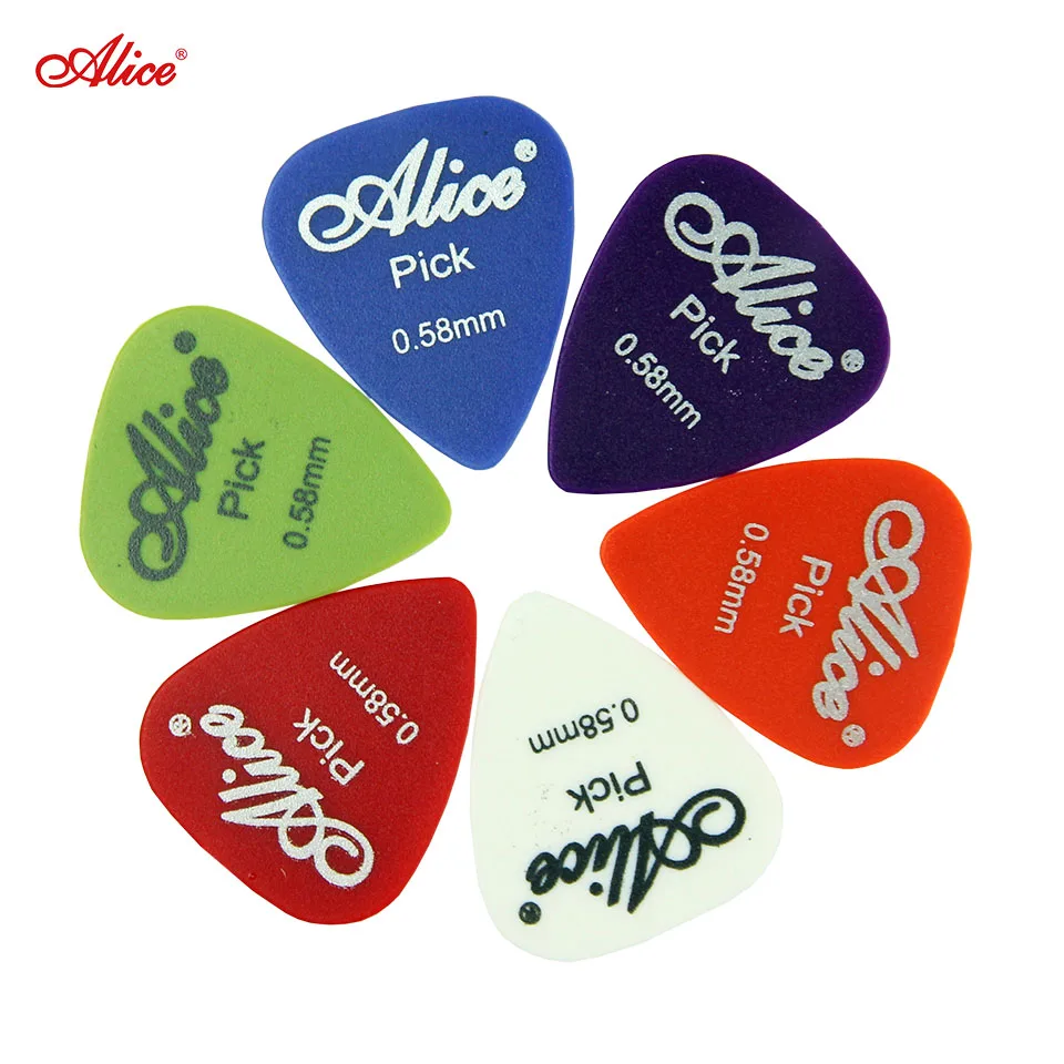 Alice 6pcs Bass Guitar Picks Multi Smooth ABS Custom Acoustic Electric