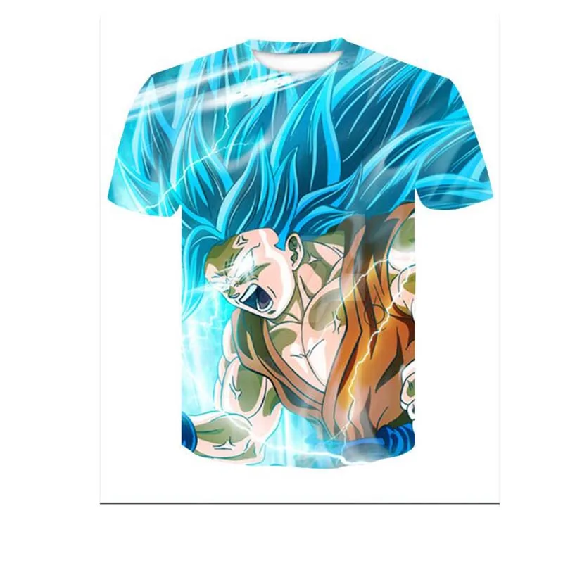 

Men Short Sleeve 3D T Shirts Dragon Ball Super Ultra Instinct Son Goku Beat Kevlar Print T-Shirt Top Tee Plus Size S-5XL