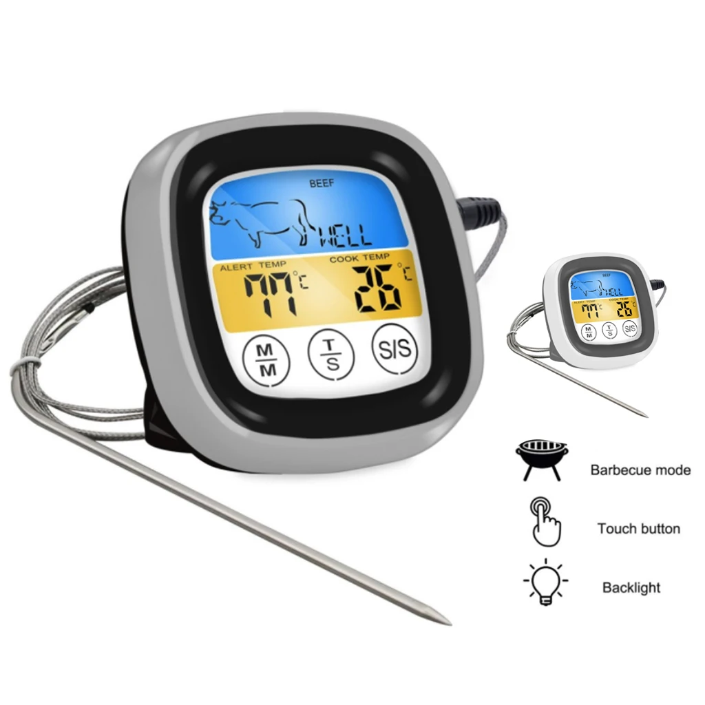 

Meat Thermometer Wireless Bluetooth BBQ Thermometer With Six Probes Food Cooking Timer For Oven Grill With Free App Control