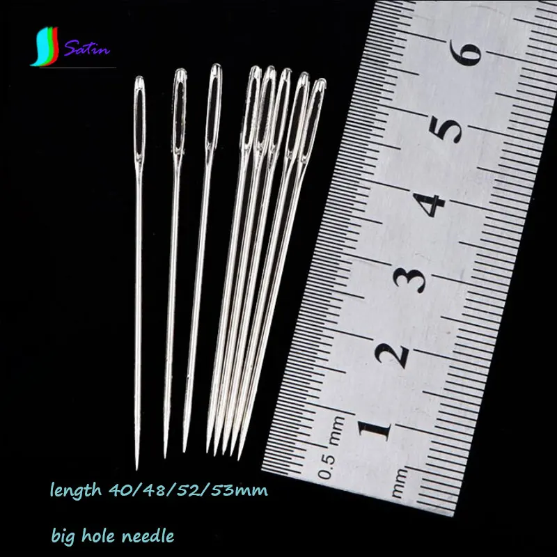 Wholesale 30pcs Length 40MM,48MM,52MM Big Hole Sew Needle,Big Eyelet