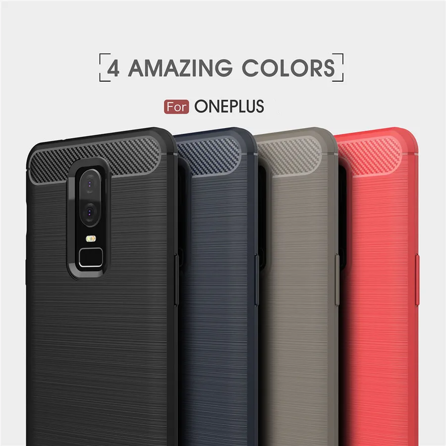 

one plus 6 Cases Cover Silicone one plus 5 5T 6 6T 3 3T Case OnePlus 6 6T 5 5T Armor Carbon TPU Phone Back Cover Rugged Case
