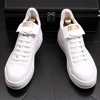 

Men Shoes Fashion Men shoes Leather Footwear For Man New High Top Breathable mesh shoes Canvas Casual Shoes Men sneakers