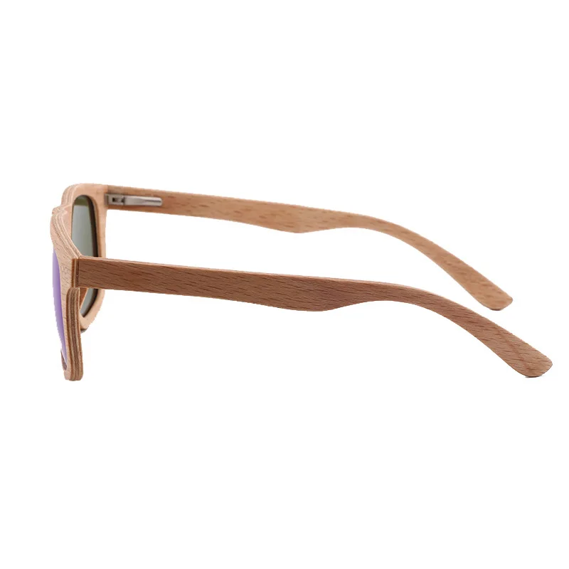 В Ласточка Винтаж солнцезащитные очки Природные ручной ламинирования деревянные очки серый Зебры деревянные очки круглые деревянные Ebony солнце Glasse