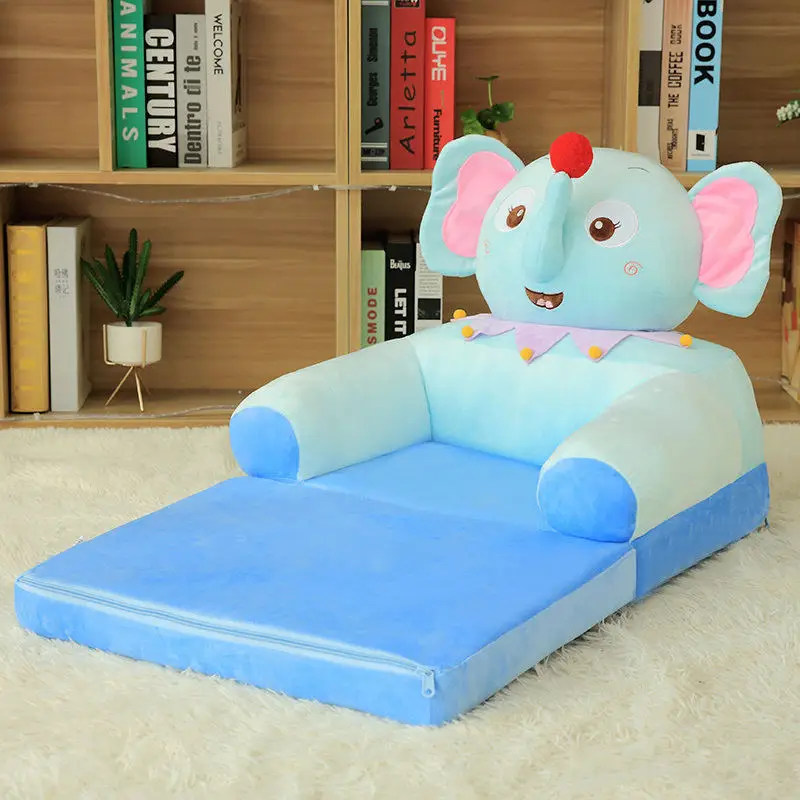 Ленивый Kawaii диван детский диван татами мультфильм складной диван плюшевая игрушка креативная спинка детский подарок на день рождения хорошее качество - Цвет: elephant