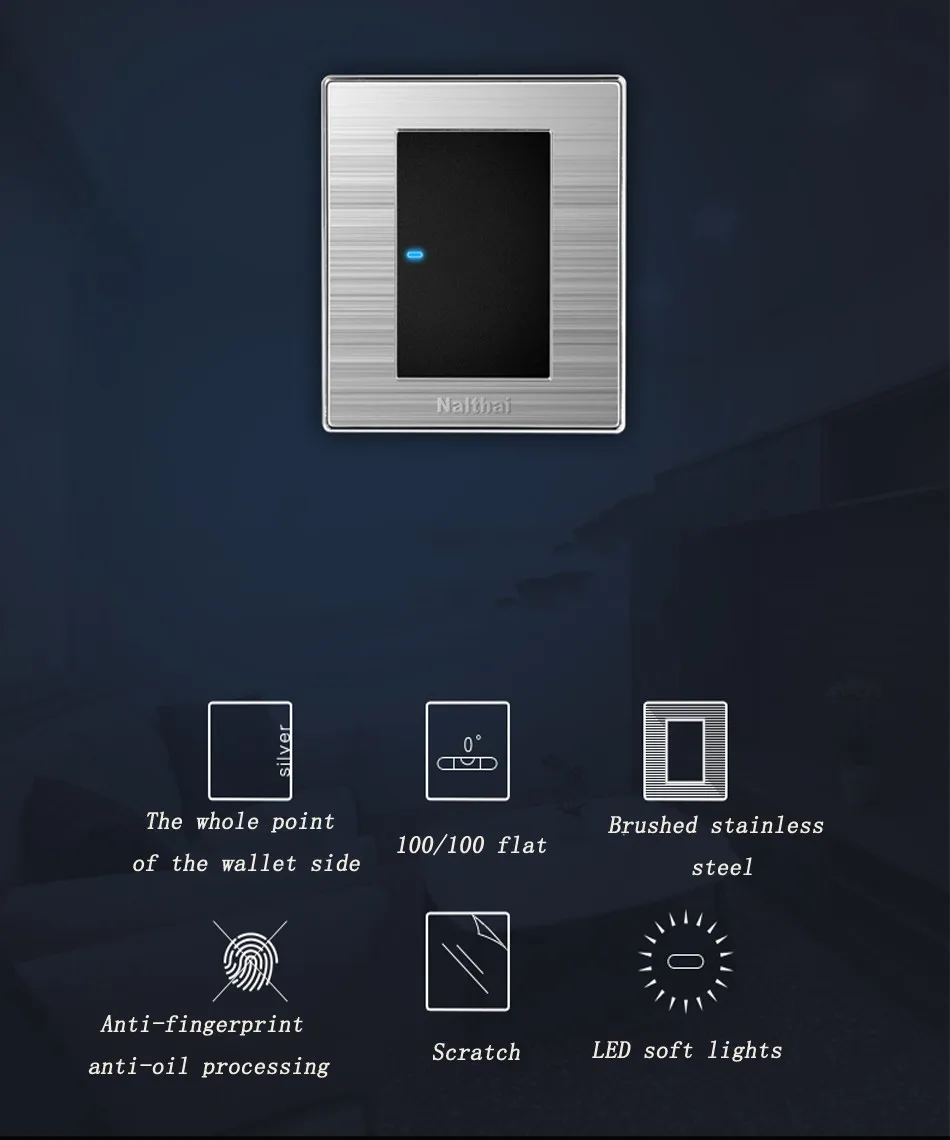 1 Gang 1 Way Luxury Led Light Switch Push Button Wall Switches 10a 1 Gang 1 Way Luxury Led Light Switch Push Button Wall Switches 10a