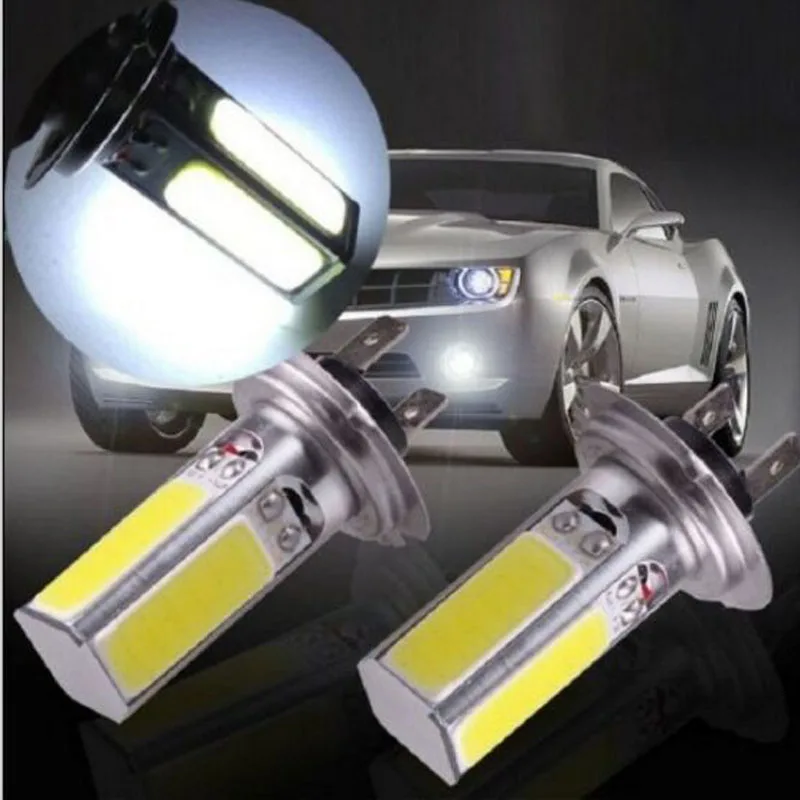 

1 Pair H7 10W COB 4 LED Headlight Car Light Lamp Bulb For Fog DC 12V Super Bright Universal